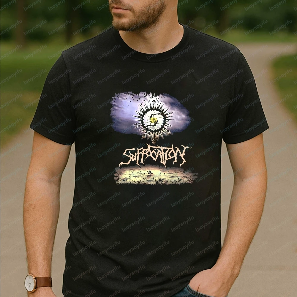 Retro Metal Band Suffocation Band's Summer Men's and Women's Versatile Stylish Short-sleeved T-shirts and Tank Tops