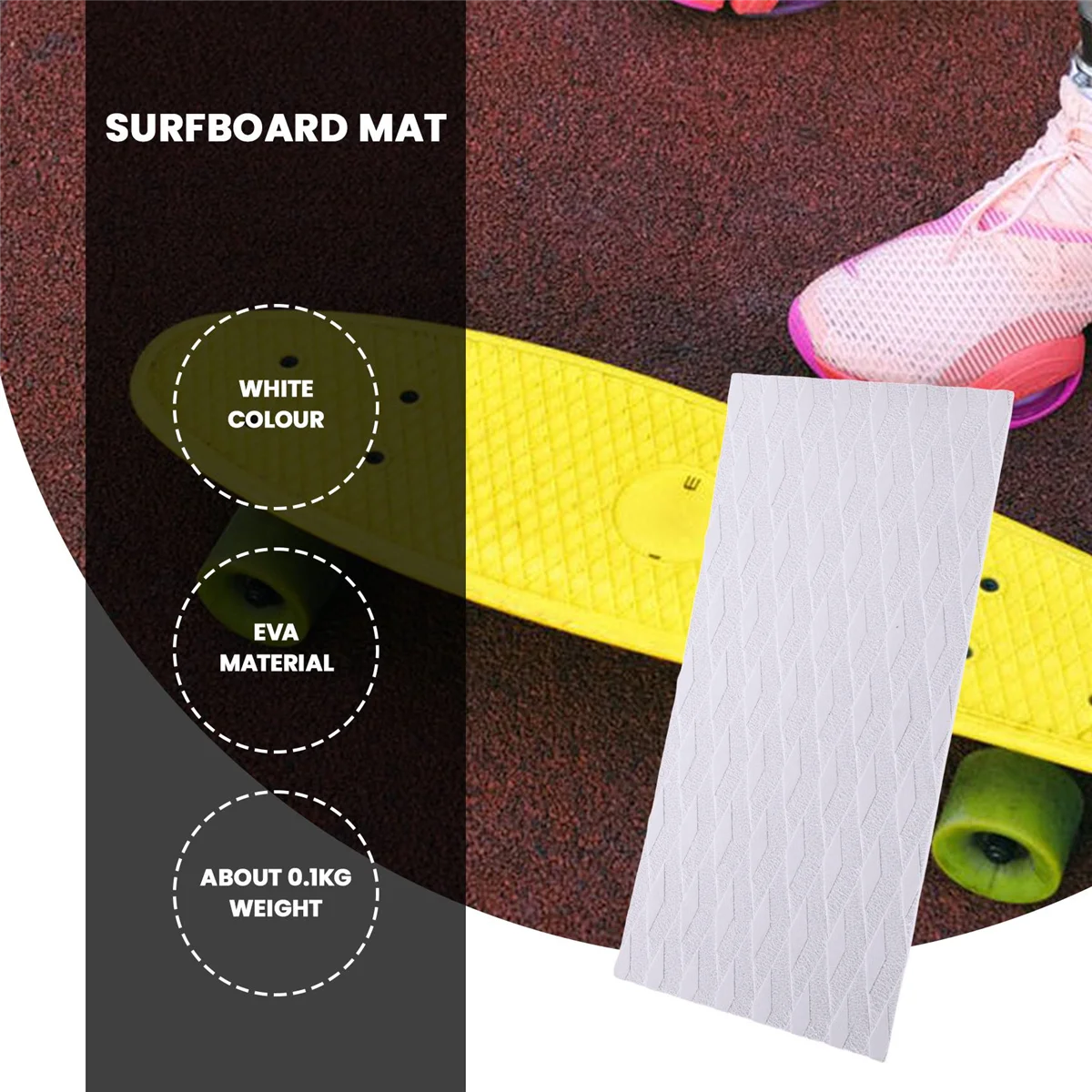 Surfboard Deck Traction Board Eva Anti-Skid Pad Adhesive Anti-Skid Deck Pad for Boat Deck,Kayaking,Surfboard,Vertical Paddle Boa