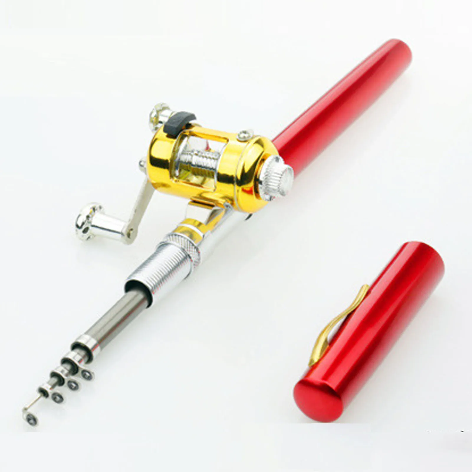 

Портативная карманная ручка для удочки, мини-ручка, удочка и катушка, подарок для телефона