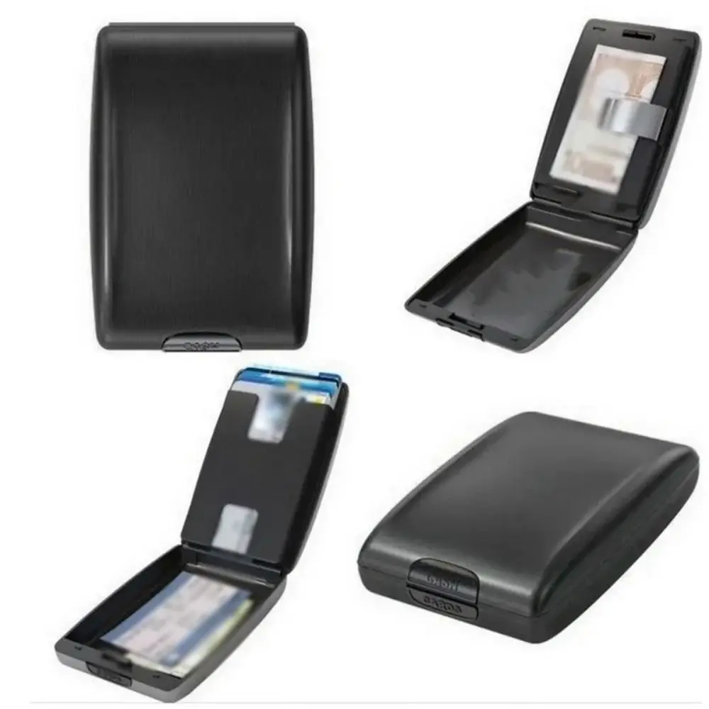 Kreditkartenetui mit großer Kapazität, Diebstahlschutz, Aluminiumlegierung, RFID-blockierende Geldbörse, staubdicht, leicht, Reisepass-Geldbörse für Damen