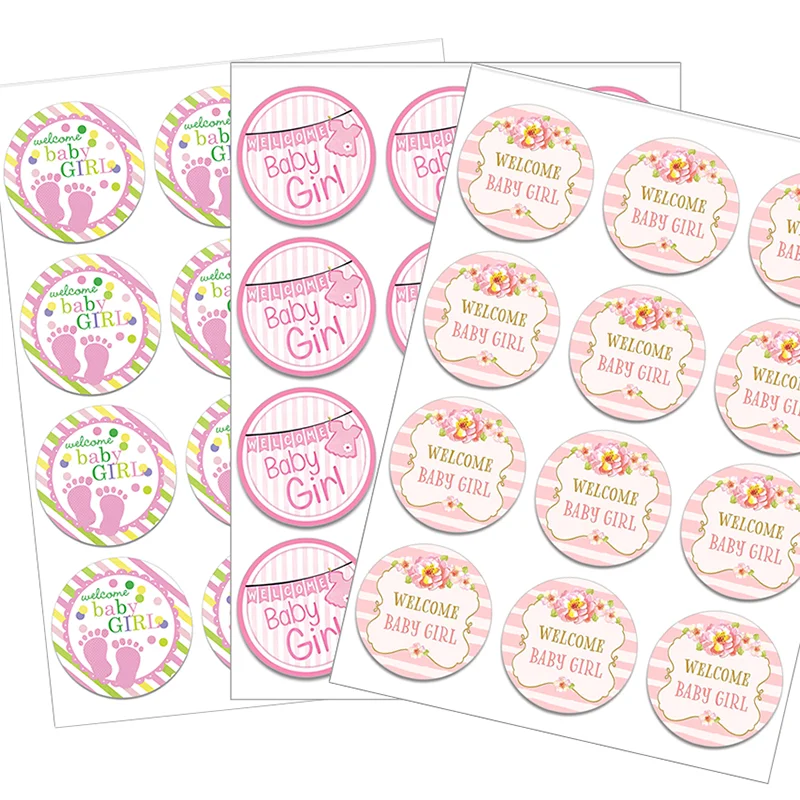 Hello Baby Welcome Baby Girl It Is A Girl Stickers Gender Reveal Baby Shower Party Decor Labels Welcome Newborn