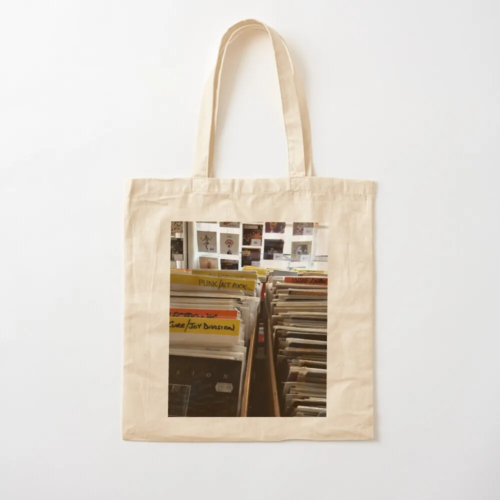 Record Store Photo Tote Bag hand bag custom canvas bag shopping trolley
