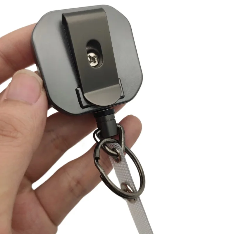 1 Pc Steel Wire Badge Reel Keychain Recoil Sporty Retractable Alarm Key Ring Anti-lost Yoyo Ski Pass ID Card Badge Reels