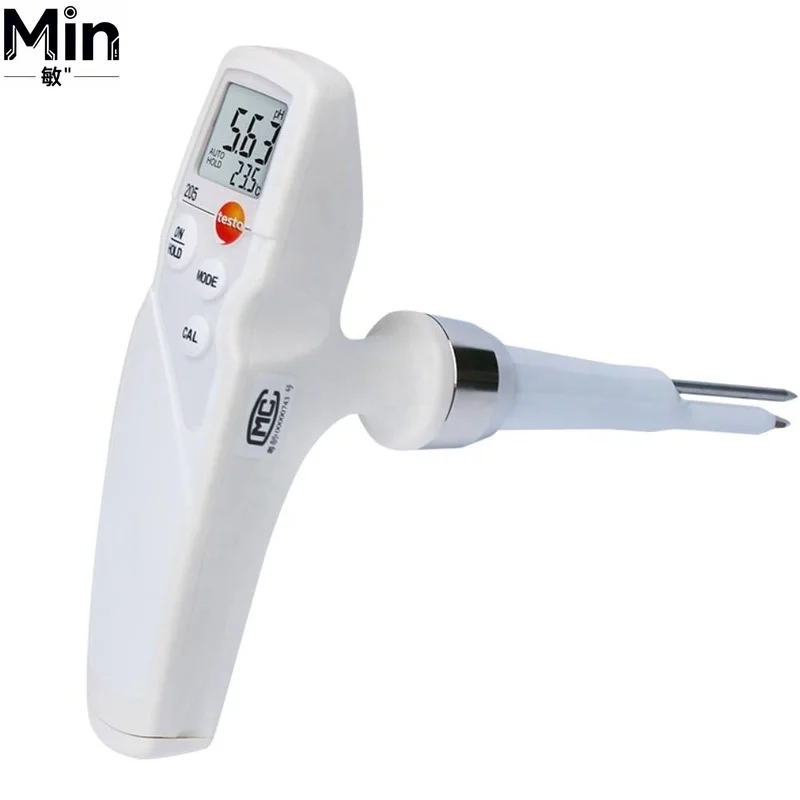 Testo 205 Professional Digital PH Meter with Temperature Measurement for Meat Semi-solid Food Lab Testing