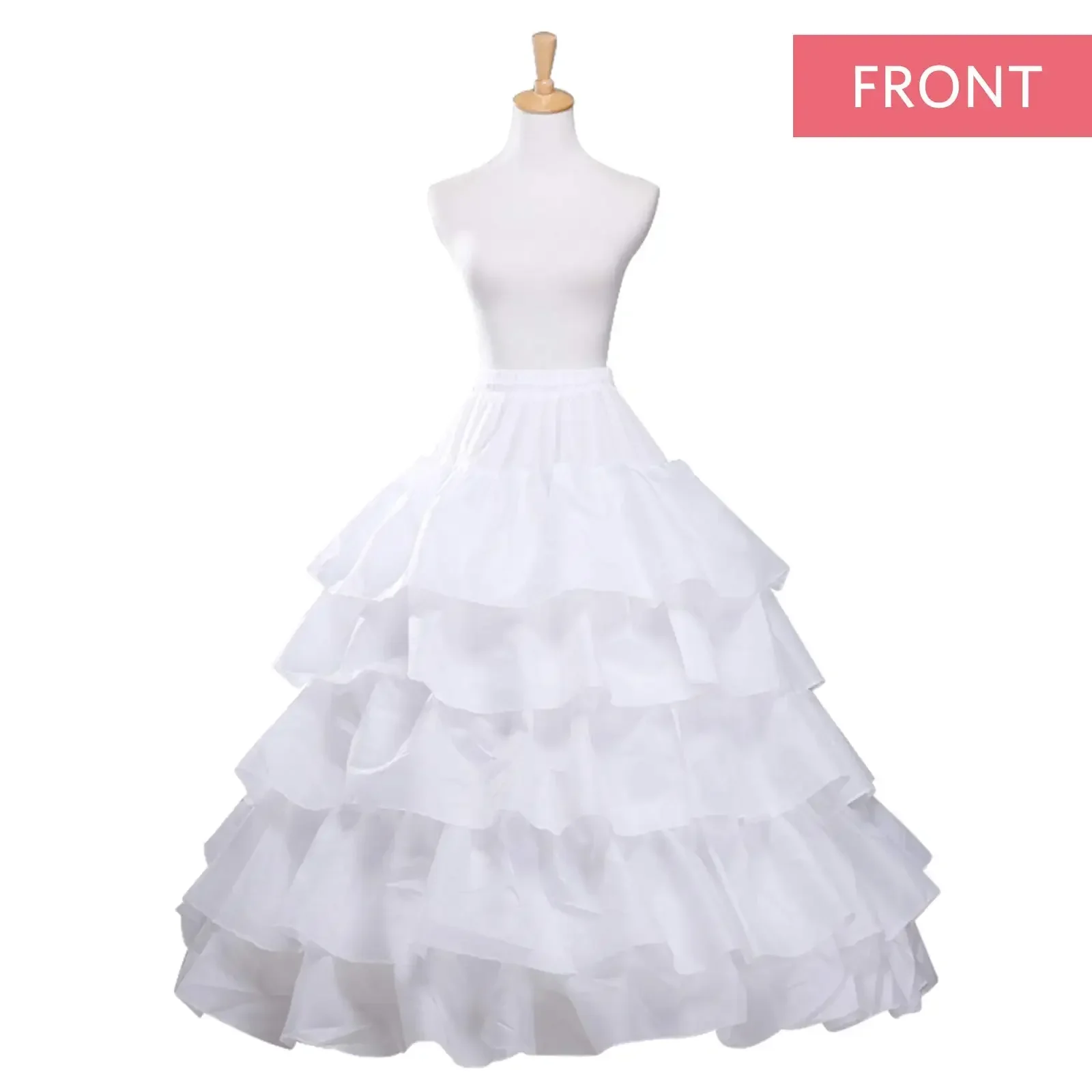 Crinoline Petticoat Underskirt 6 Hoops Skirt Ball Gown Skirt Trumpet Slip for Wedding Dress