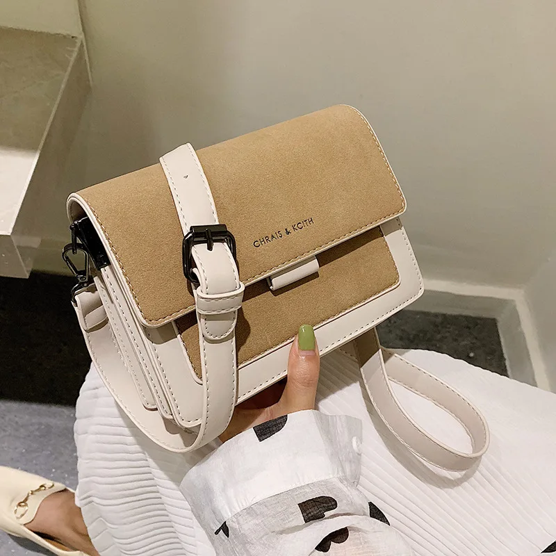 Small Bag Women\'s 2024 New Korean Version Small SquareBag Wide Shoulder Strap Fashionable Versatile Single Shoulder MessengerBag