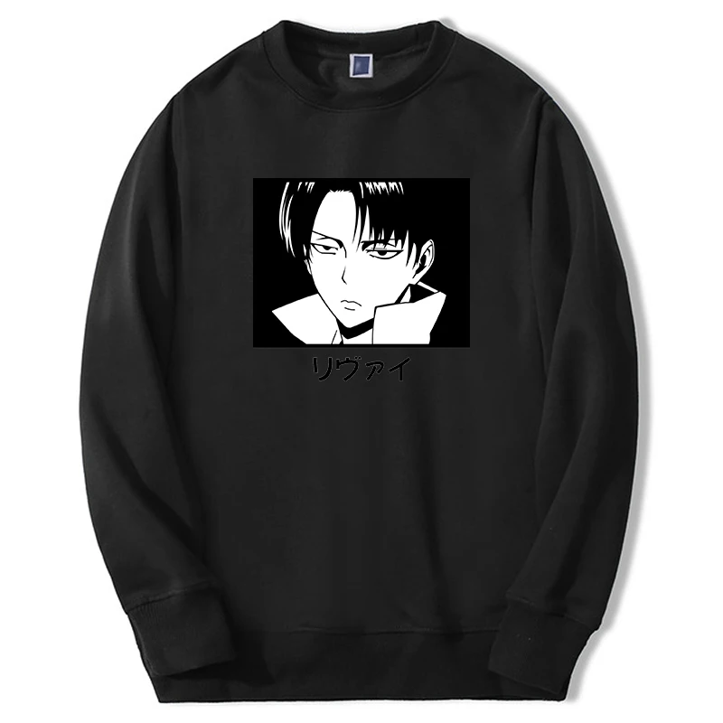 

Attack On Titan Hot Japan Anime Hoodie Men/women Levi Ackerman Graphic Sweatshirt Fleece Crewneck Long Sleeve Clothes Sudaderas