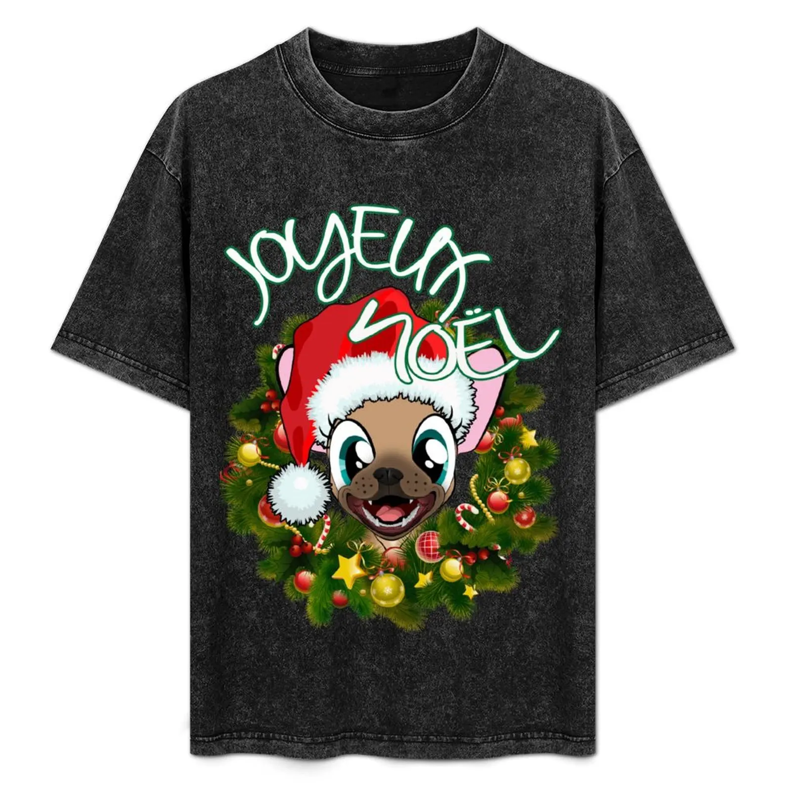 

Frenchie Christmas T-Shirt Big Size Loose Fit Tee Shirt