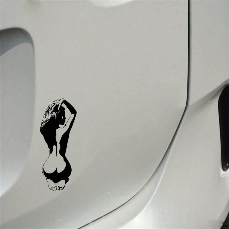 Adesivo de Vinil Silhueta de Menina Sexy, Decalque Autoadesivo à Prova d'Água para Carro, Moto, Capacete e Decoração de Laptop