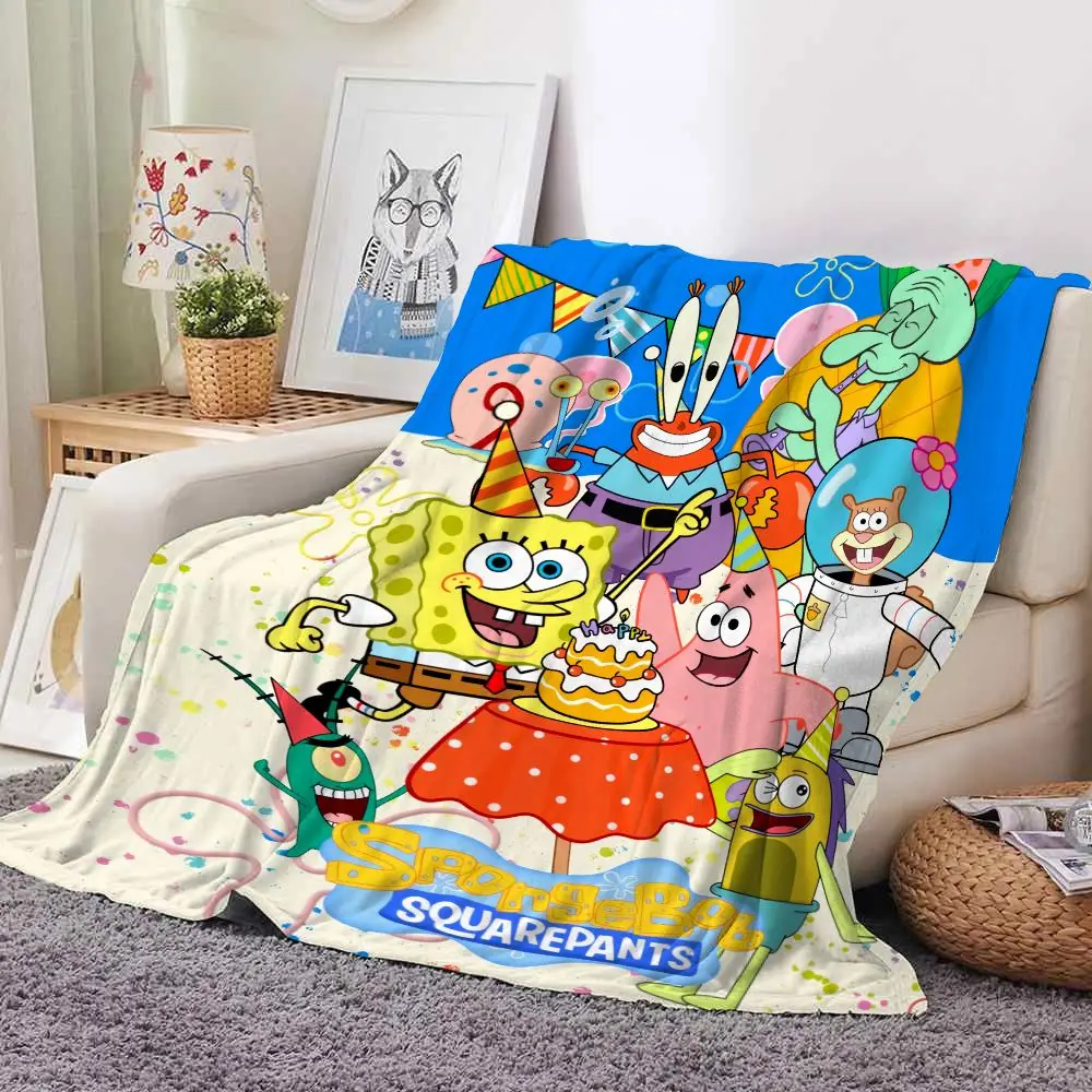 

Anime Peripherals SpongeBob SquarePants Figure Blanket Patrick Star Figurine Thermal Blanket Decoration Collection Toys Gifts