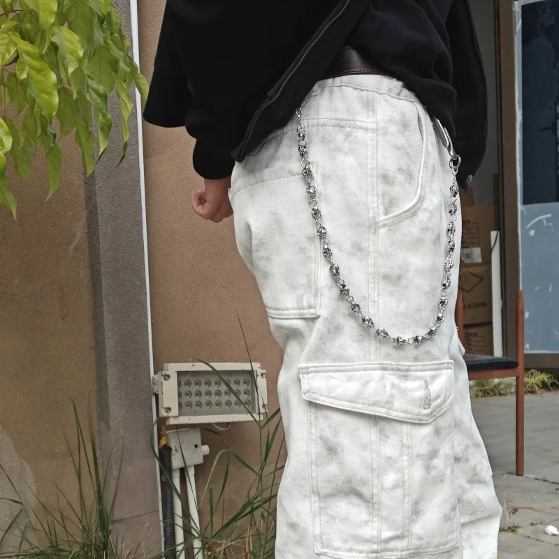 Retro Original Concise Skull Pants Chain Unisex 2015 New Model Punk Hip Hop One\'s Waist Accessories y2k Key Chain Wholesaler