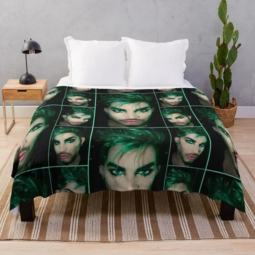 

Gorgeous in green Adam Lambert Throw Blanket