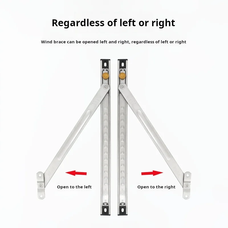 

Stainless Steel Window Limiter for Bridged Aluminum Alloy Casement Windows Dual Force Hinge Wind Brace Sliding Support