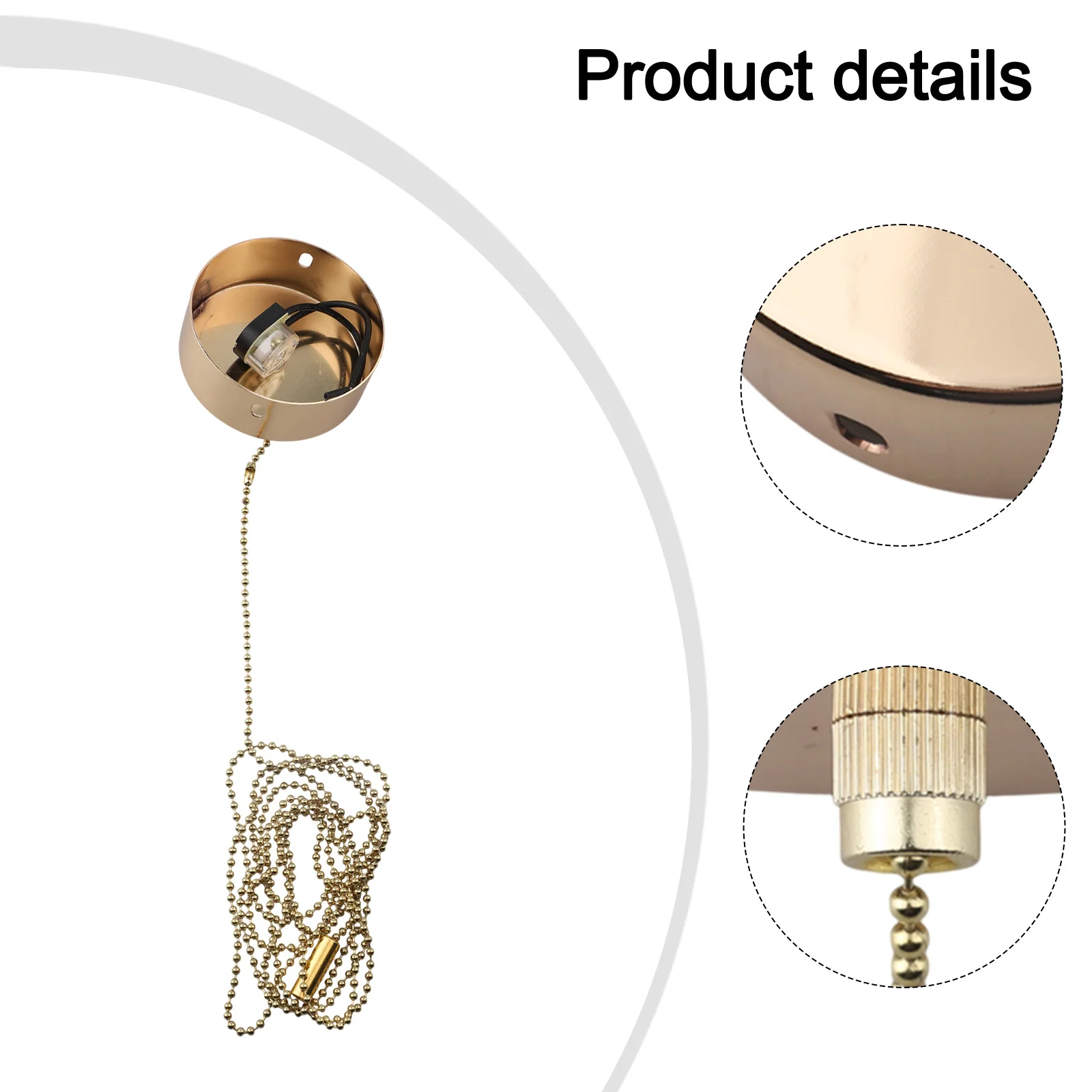 Chic Pull Cord Light Switch for Bathroom Applications Features a 200cm Chain for Flexible Installation Options