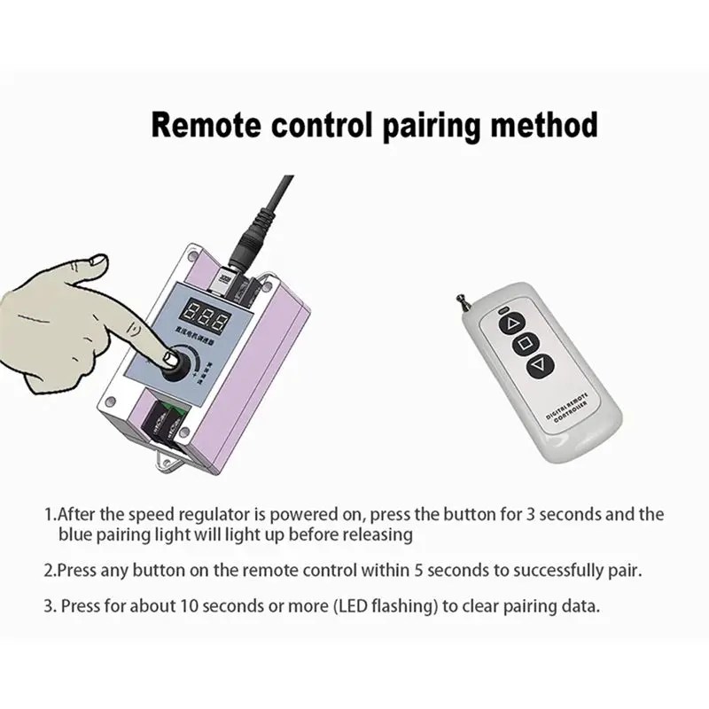 Wireless Remote Control DC Motor Speed LED Light PWM Dimming Speed Control Module Switch For Electric Linear Actuator
