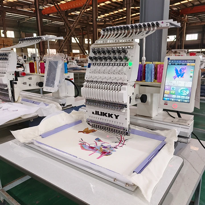 ماكينة تطريز محوسبة أوتوماتيكية برأس واحد من JUKKY 1201 مناسبة لتطريز قبعة المصنع مع ملحقات مجانية #5