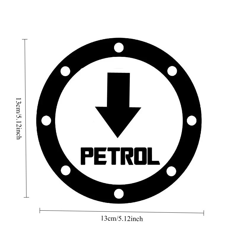 1pc Creative Gasoline Vinyl Sticker, Waterproof Sunproof No Residue Decal for Car Fuel Tank Cap