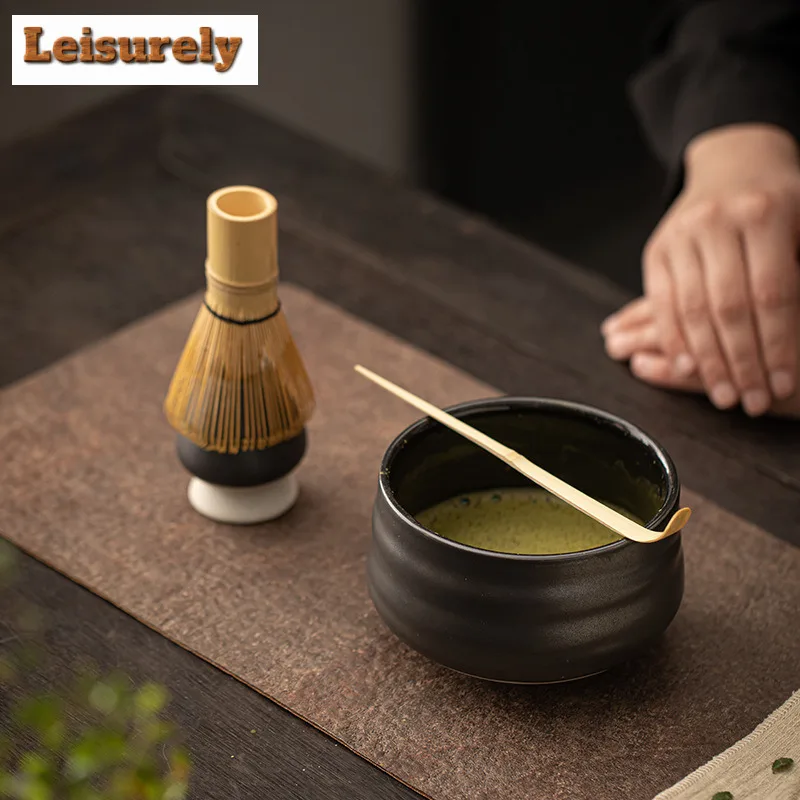 

2pcs/set Retro Matcha Set Bamboo Whisk Scoop Ceramic Matcha Bowl Home Tea-making Tools Accessories Matcha Tea Set Birthday Gifts