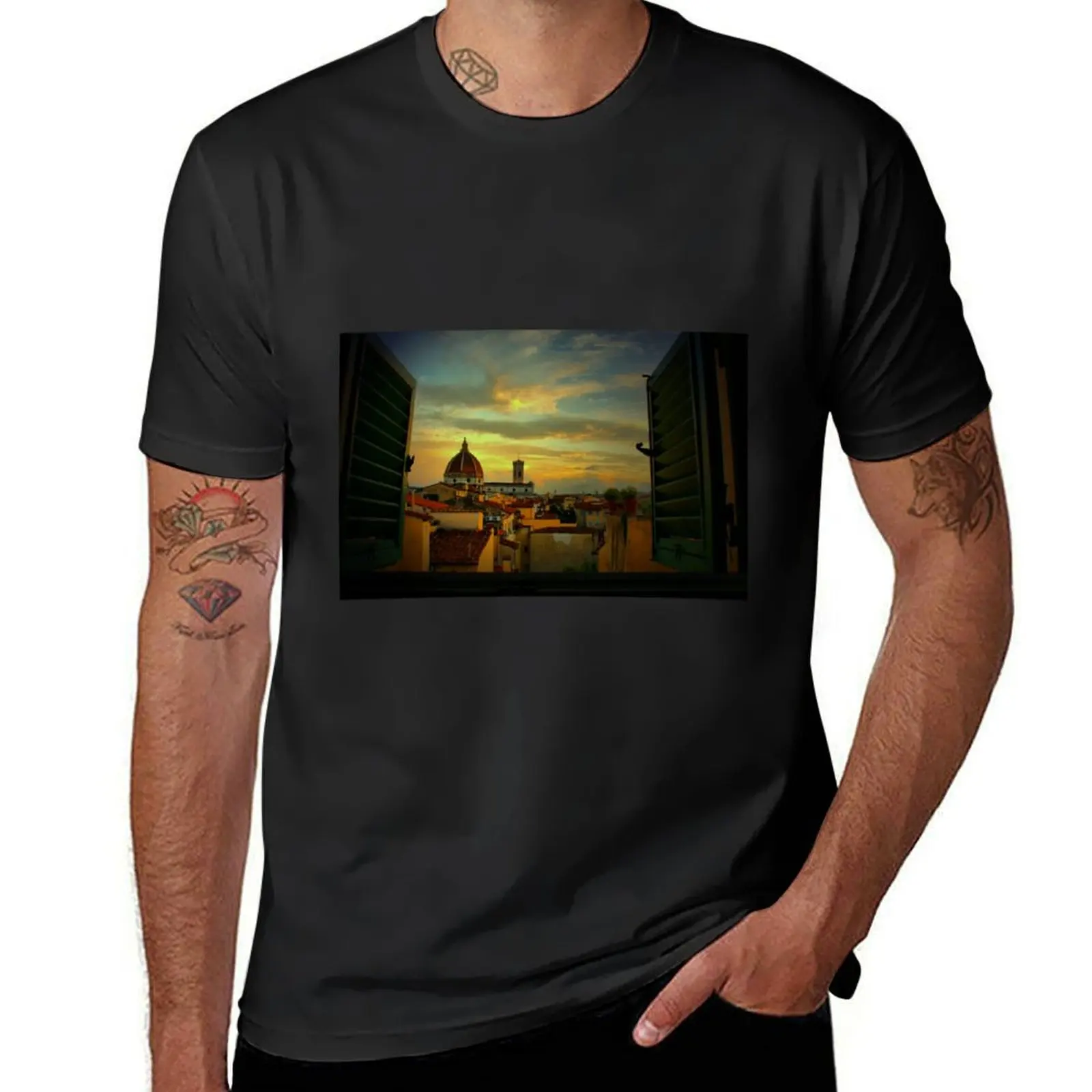 

A Window on Florence T-Shirt summer tops vintage oversized t shirts for men