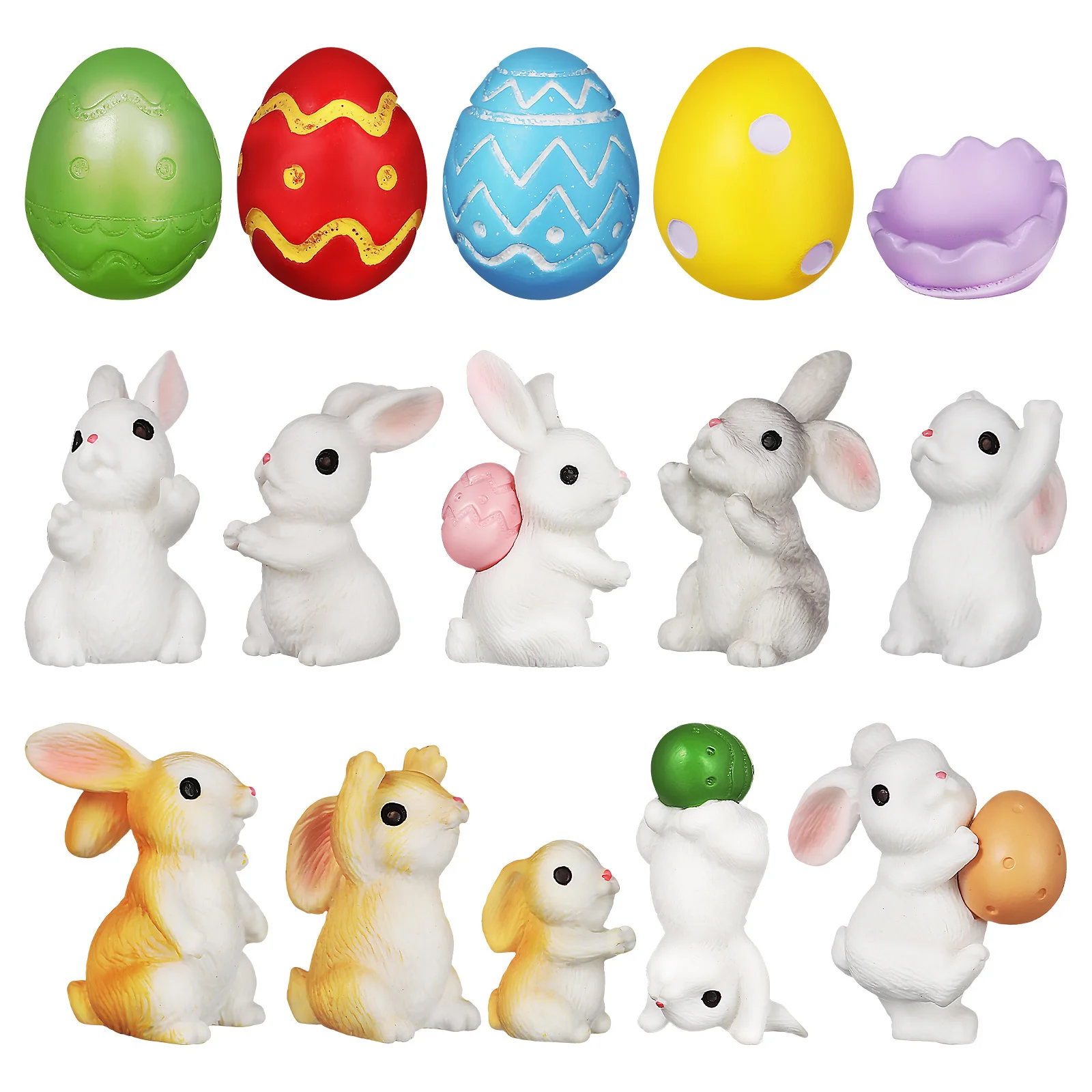 

1Set Tiny Bunny Ornaments Handcrafted Mini Resin Rabbits for Holiday Festivities Small Decorative Animals Ideal for Gifting and