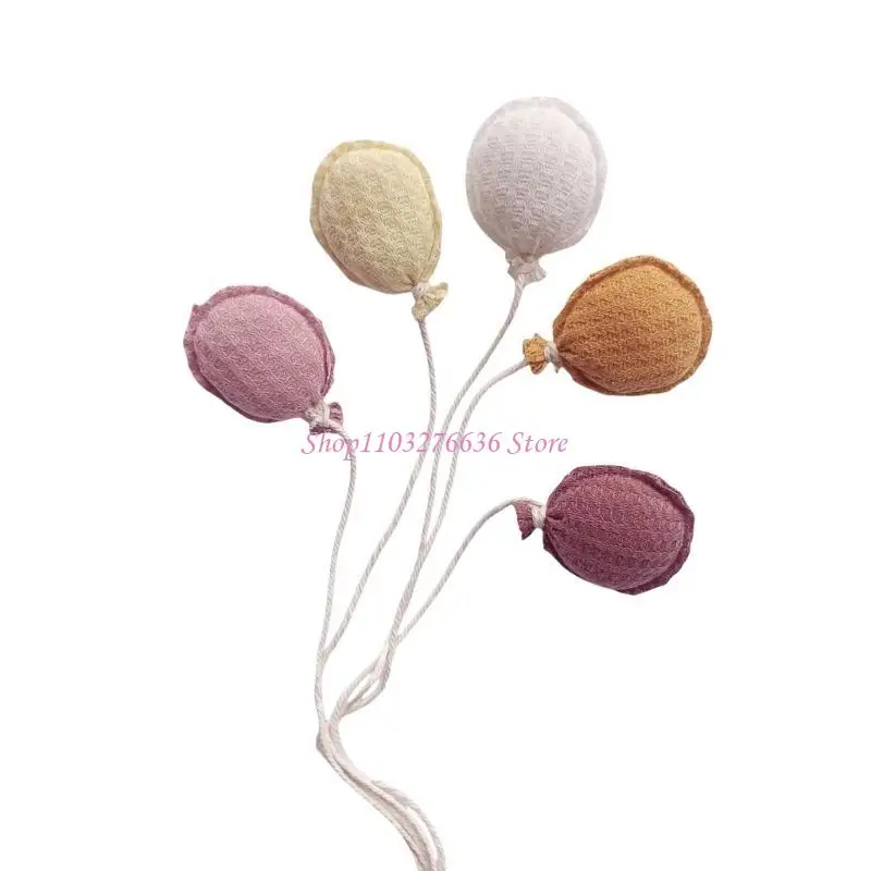 R6FD 5Pcs Newborns Photography Props Accessories Handmade Balloon Shaped Studio Props Baby Photo Decorations Accessory