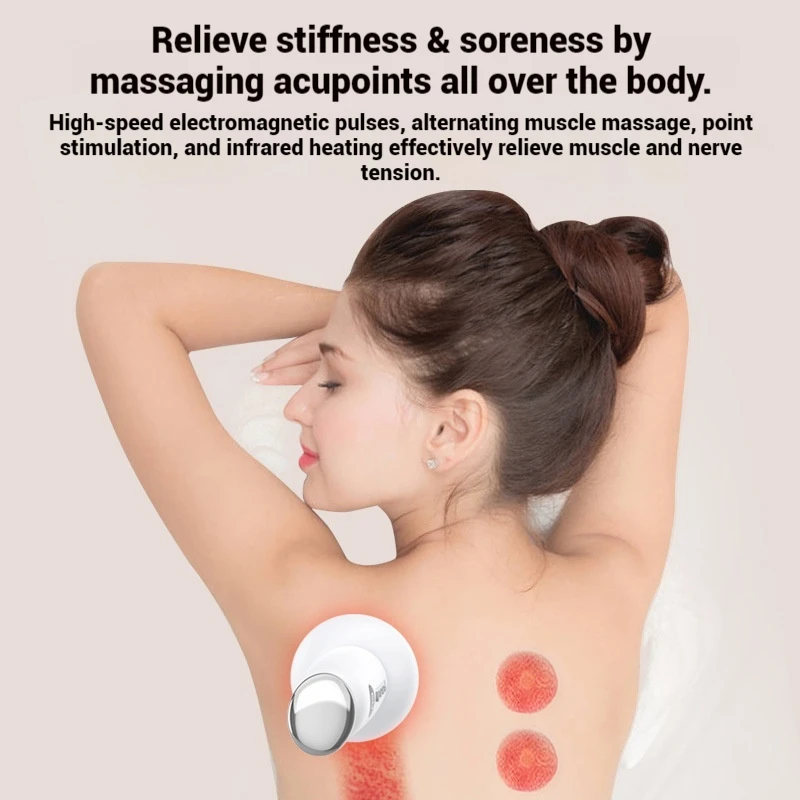 Eletric Meridian Massage Brush Full Body Fat Burning Gua Sha Lymphatic Drainage Anti-Cellulite Heating Masssager Guasha Scraping