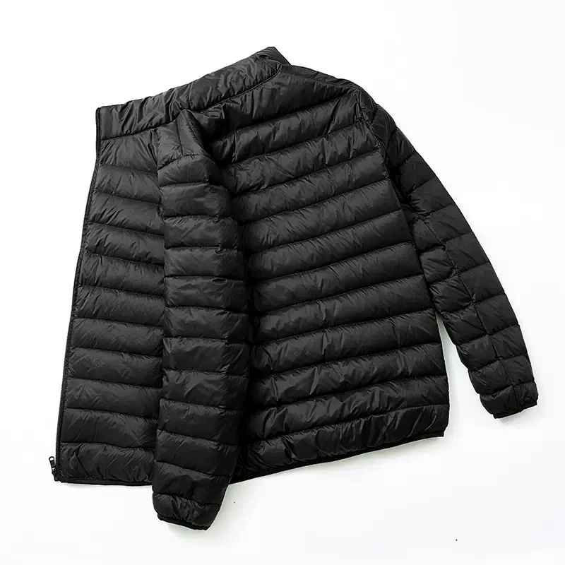 Chaqueta de plumón ultraligera para hombre, abrigo transpirable resistente al agua y al viento, talla grande, para todas las estaciones