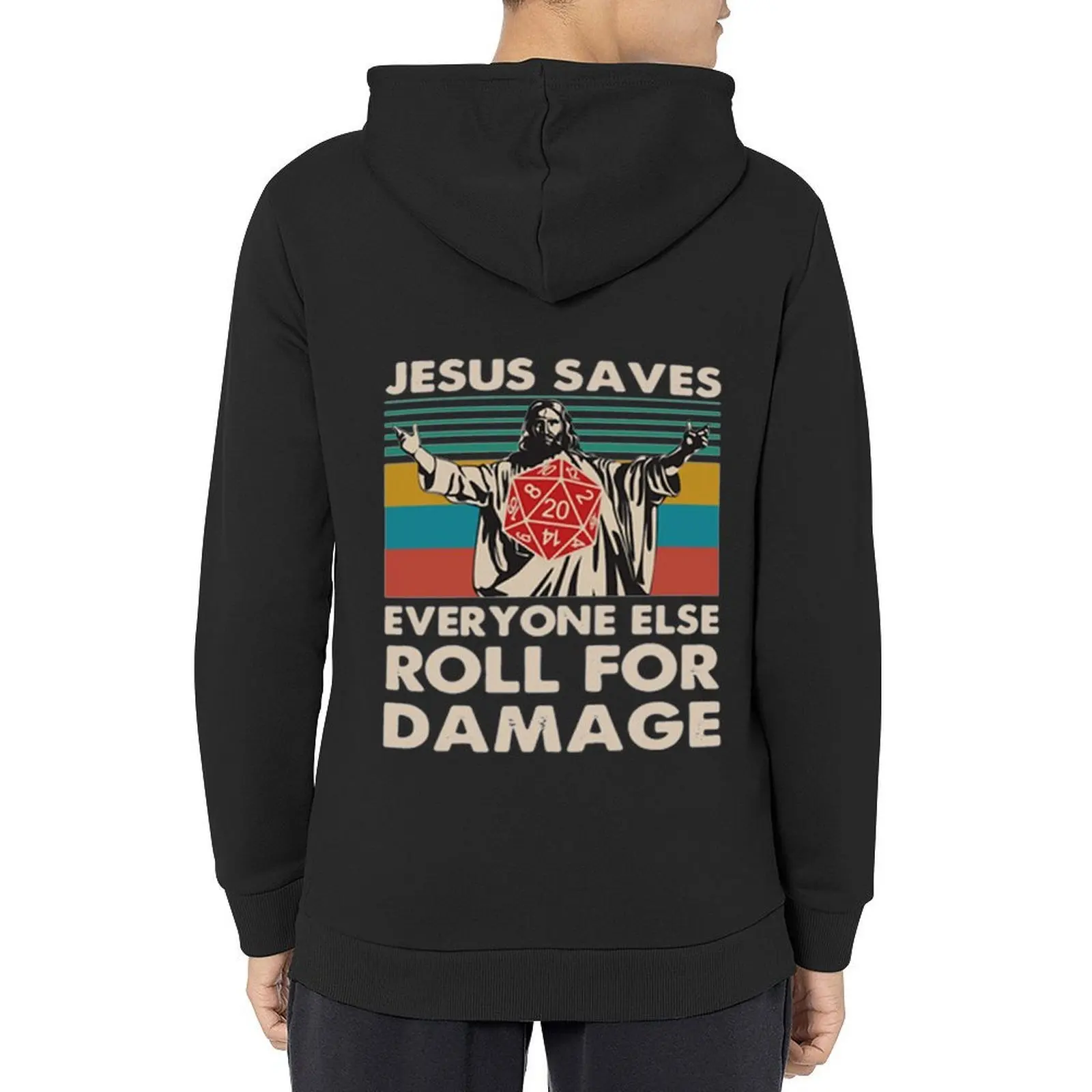 

Jesus Saves Everyone Else Roll For Damage shirt Hoodie autumn new products korean clothes anime clothes hoodie for men