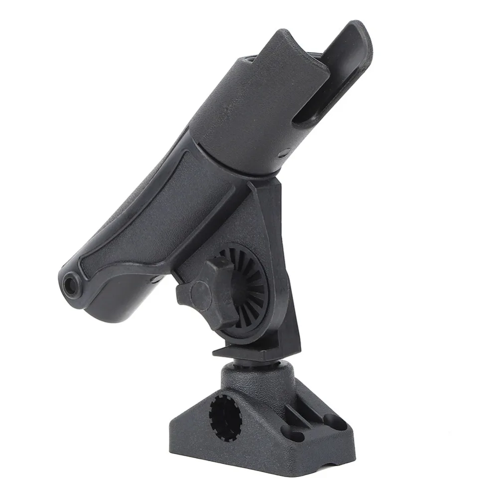 

Durable Nylon Kayak Fishing Rod Holder 24.5*17.5cm 360 Degrees Adjustable Boat Rod Holder Black Fishing Rod Holder For Kayak