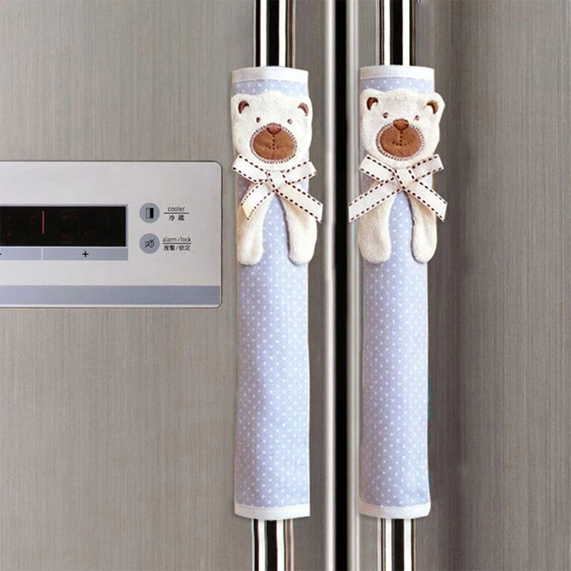 1Pc Fabric Polka Dot Doorknob Gloves Cloth Handle Door Fridge Home Cover Handle