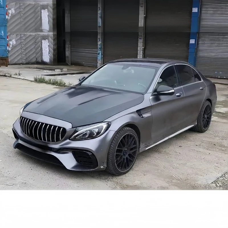 BR New Black Carbon Fiber Engine Cover For C-Class W205 (2015-2021) 1 Year Warranty Made In China 2