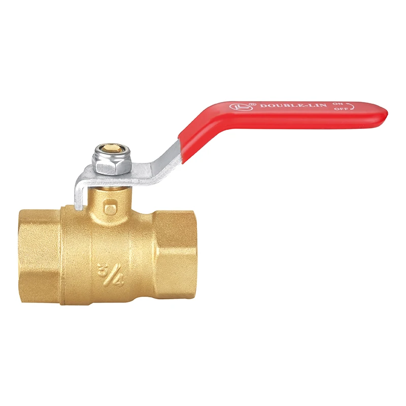 Латунный шаровой кран с внутренней резьбой от 1/4 до 4 дюймов X с внутренней резьбой 25 бар с плоской ручкой рычага 600 WOG хорошая толщина