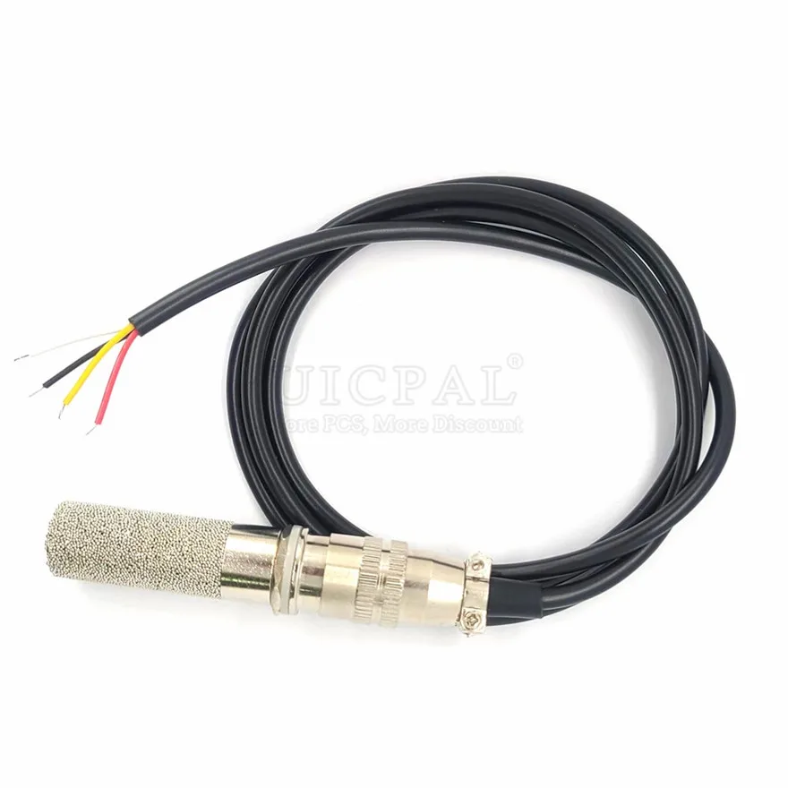 SHT40 SHTC3 SHT20 SHT30 Temperature Humidity Sensor I2C Output Probe Cable Metal Head Digital Capacitance Sensors 1M Length