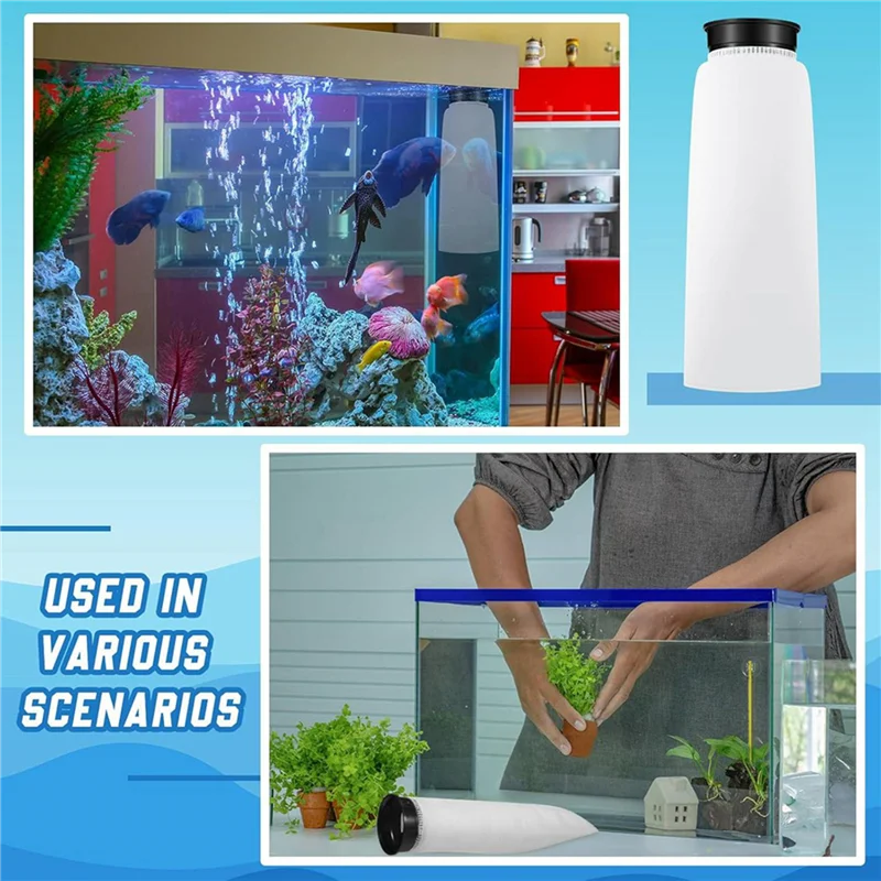 -ABKM 16 قطعة 2.75X10 بوصة مرشح الجوارب أكياس تصفية حوض السمك مع حافة 200Um لبرك حوض السمك للمياه المالحة