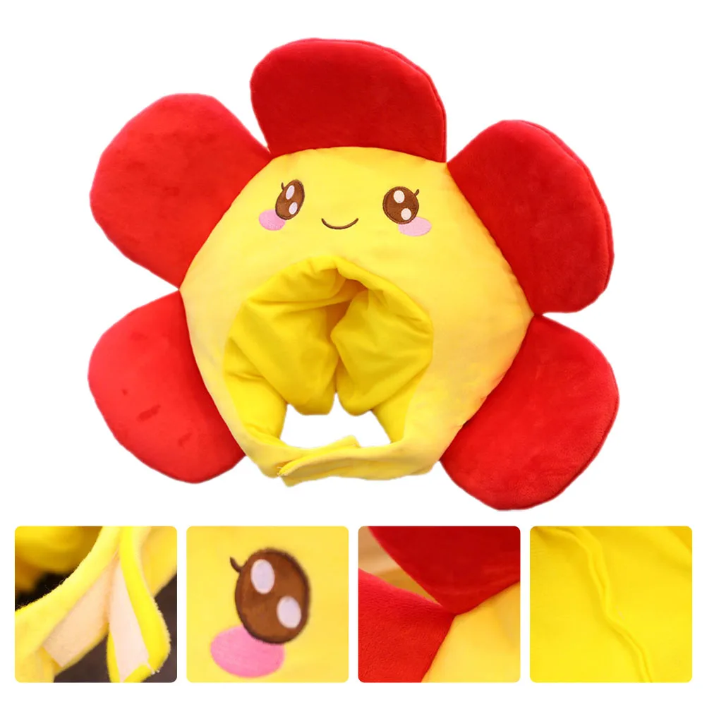

Sunflower Hat Party Headgear Flower Shape Photo Prop Novelty Floral Headpiece Girls Wear Festive Accessories Celebration