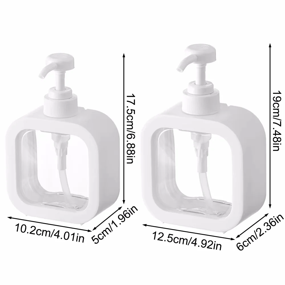 Large-Capacity Soap Dispenser Bottle, Transparent Visible Plastic Press Bottle, Suitable for Travel, Kitchen, Bathroom