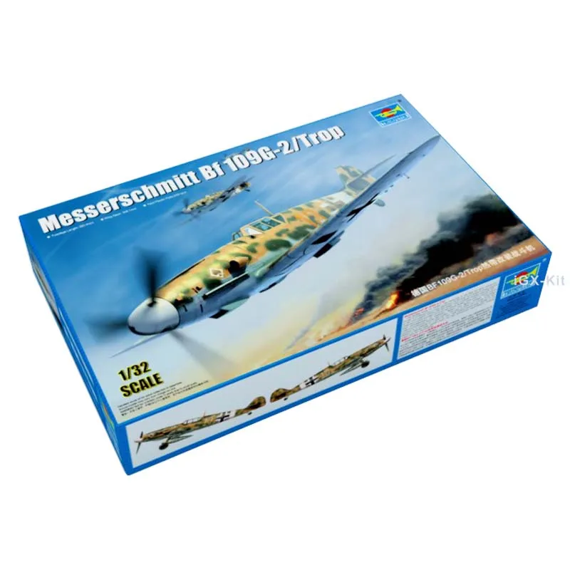 

Trumpeter 02295 1/32 Messerschmitt BF109 G-2/слишком Истребитель Военный пластиковый самолет подарок Сборная модель игрушка ручная работа набор для строительства