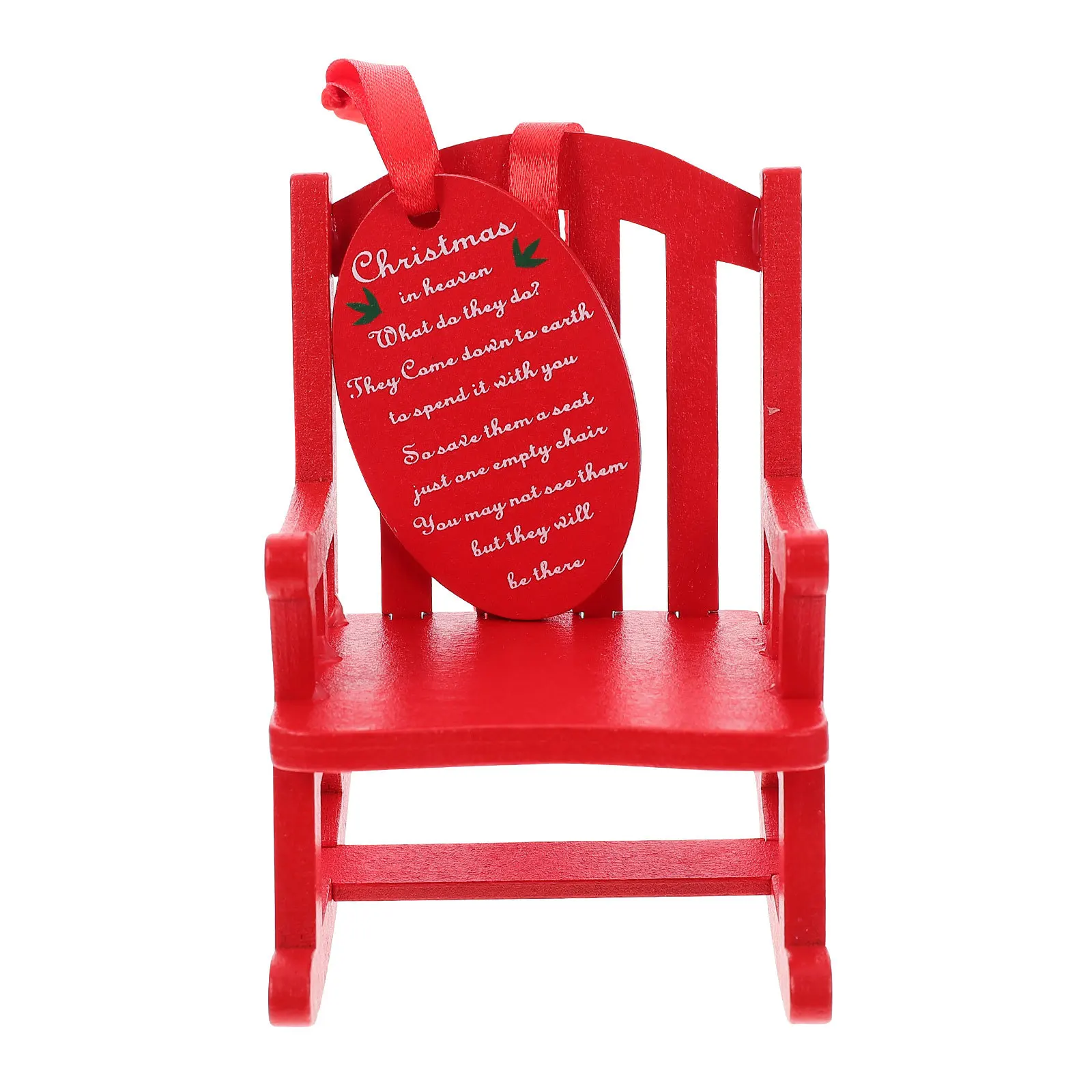 

1Pcs Wooden Mini Rocking Chair Pendant Xmas Decoration Creative Christmas Tree Ornament Small Furniture Decor House Chair