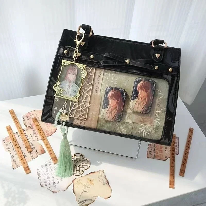 MBTI Vintage Ita Tasche für Frauen Y2k Kette süße Schleife Mode japanischen Stil Umhängetasche Lolita transparente Dame ästhetische Handtaschen