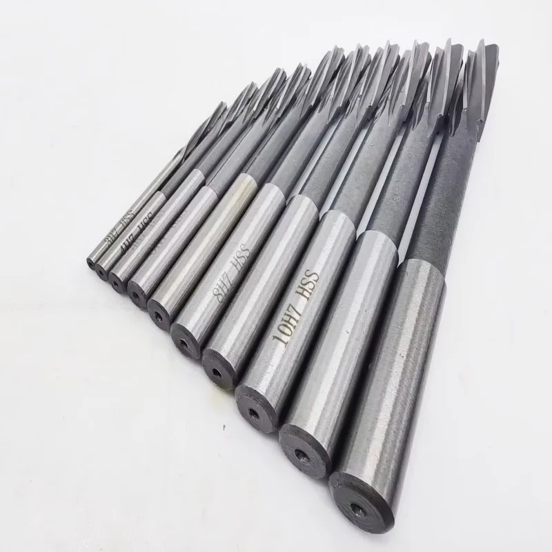 HSS H7/H8 Straight Shank Spiral Groove Machine Reamer 3-20mm, Used for Precision Cutting and Expanding Holes in Metal Materials