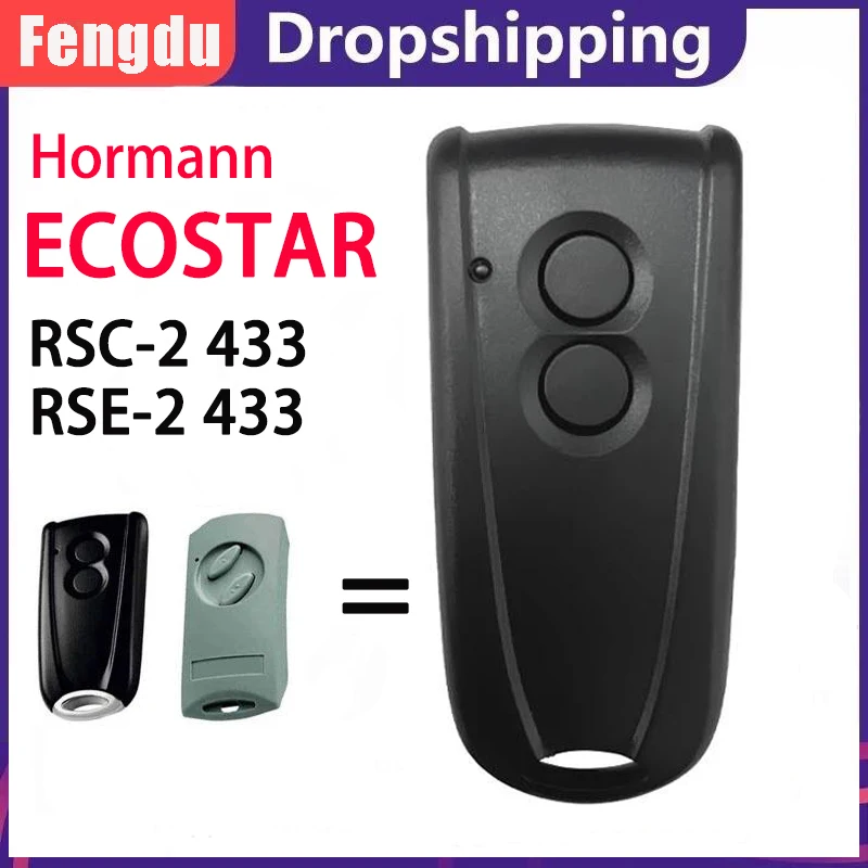 

Hormann ECOSTAR RSC2 RSE2 Remote Control Wireless 433MHz Garage Door Transmitter Replacement Liftronic 500 700 800 Gate Opener