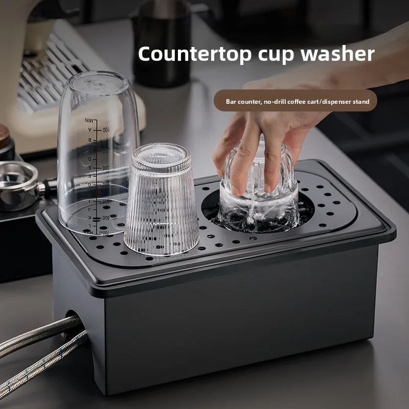 Coffee Cart Countertop High-pressure Cup Washer, Stainless Steel Non Punching Automatic Cup Washer