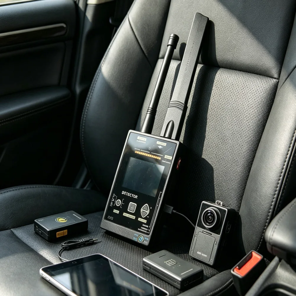 RF Signal Detector Locate Hidden Cameras & Listening Devices 1MHz-12GHz Scanner Sleep Mode GPS Detection | Home/Travel Security