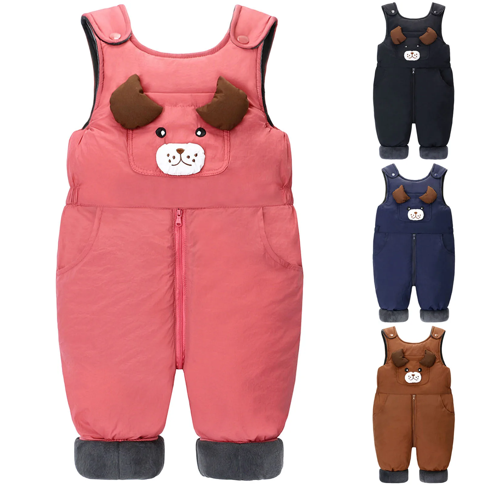 

Boys Jumpsuits 2025 Infant And Toddler Winter Thickened Printed Cute Jumpsuit Infant Warm Romper For Boy And Girl Clothes