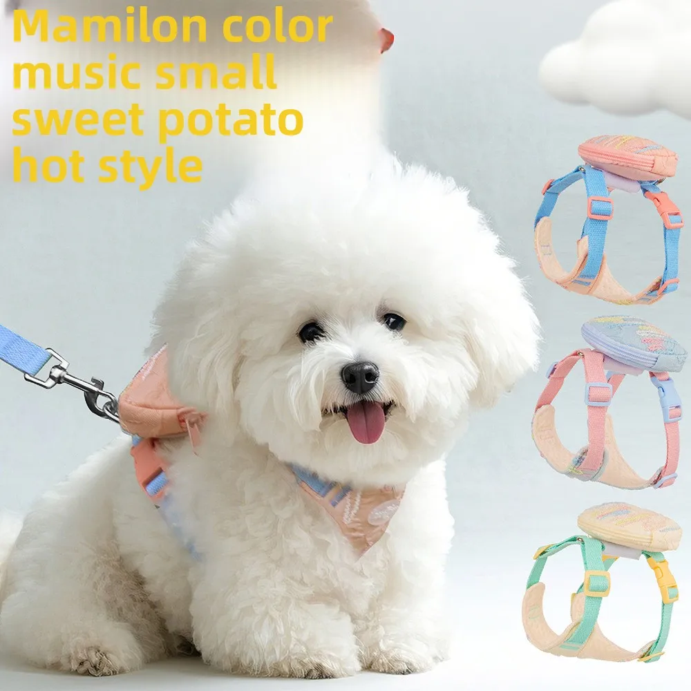 New dog leash anti-leash neck pet chest strap small dog vest self-pack chest back pet accessories