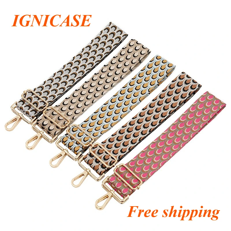 IGNICASE Bag Shoulder Strap School Bag Accessories Women's Bag Single Shoulder Oblique Span Adjustable Replacement Braided Belt
