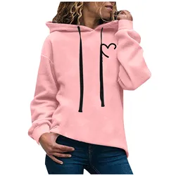 Women Winter Hoodie Stylish Young Style Lady Winter Hoodie Oversized Winter Hoodie Casual Plush Spring Hoodie Female Clothes