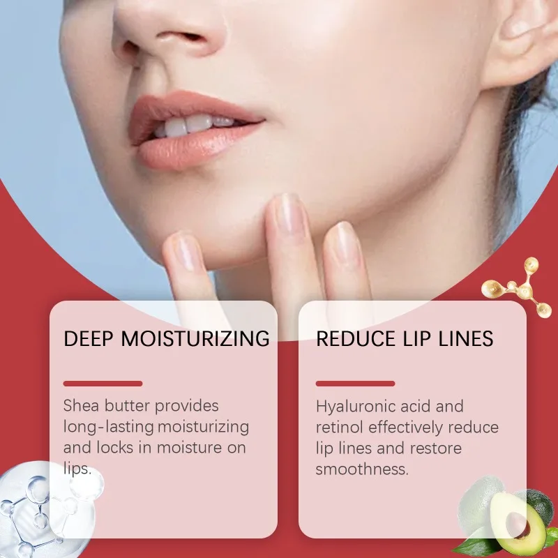 Lip Line Cream Anti Wrinkle Repair Cream Cleans Up Dead Skin Lightening Lip Wrinkles Hydrating Sleep Daily Care for Lips Makeup