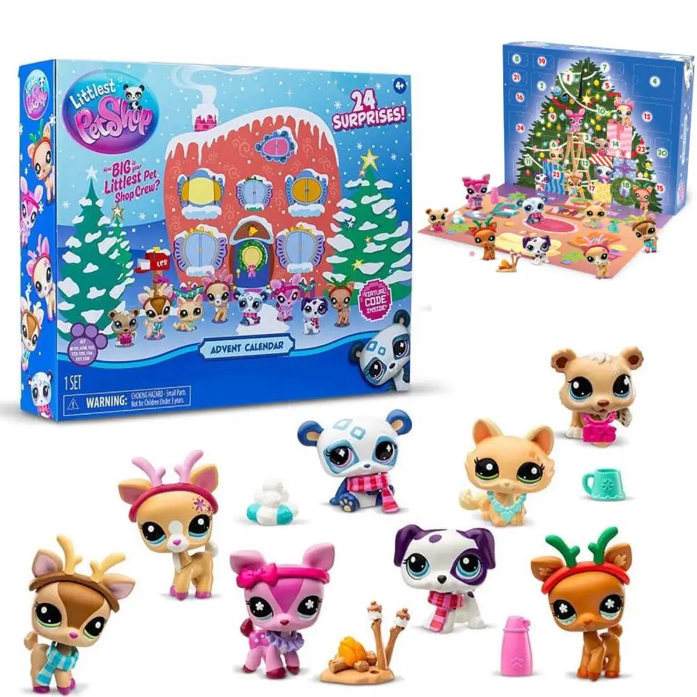 

Advent Calendar 2024 Mini Shop Pet 24Day Christmas Countdown Calendars Cute Pet Figures Novelty Toys for Kids Christmas Gift