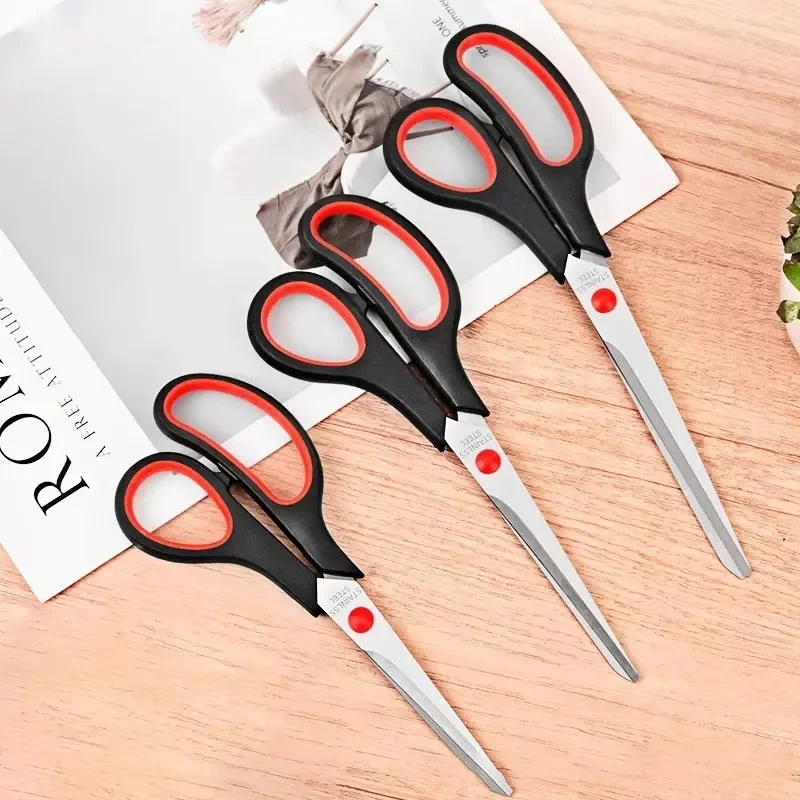 Stainless Steel Scissors Multi-Functional Anti Stick Scissors For DIY Fabric Cutting Craft Office Supplies Home School Stationer